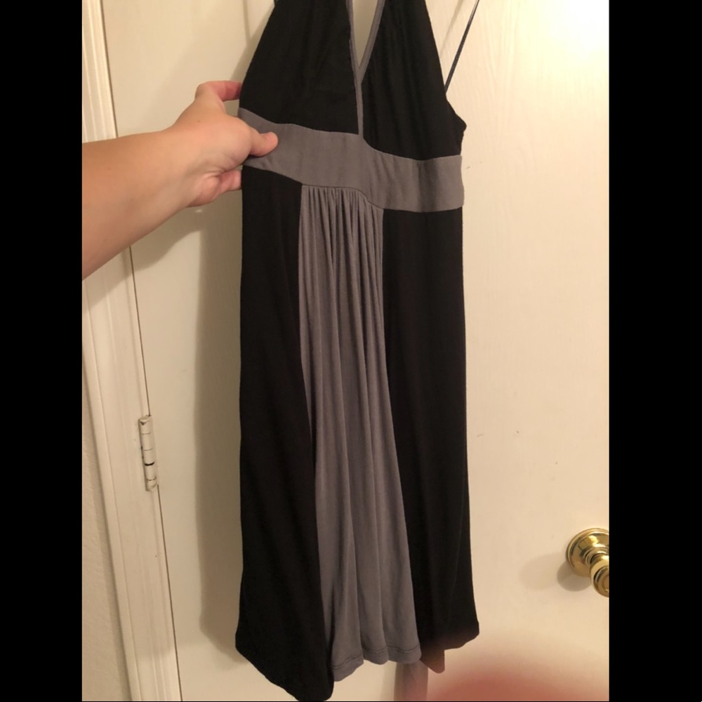 Guess Black & Grey Halter Fit & Flare  Dress Size XS Like New!